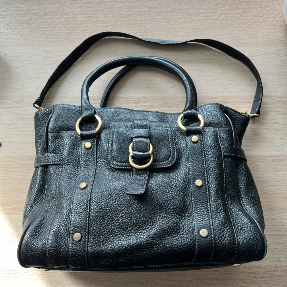 Talbots Leather Handbag-Black